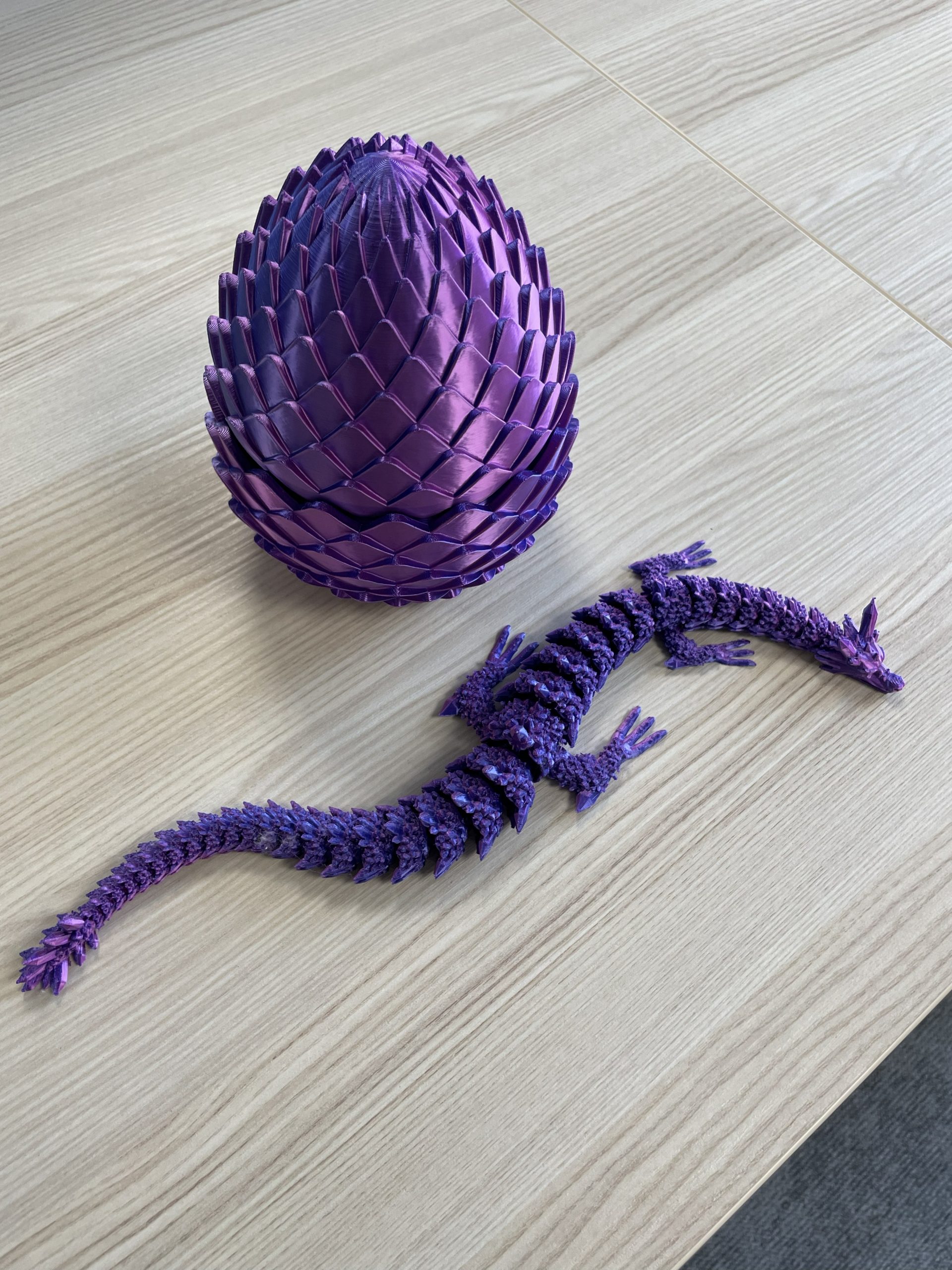 Crystal dragon with egg.